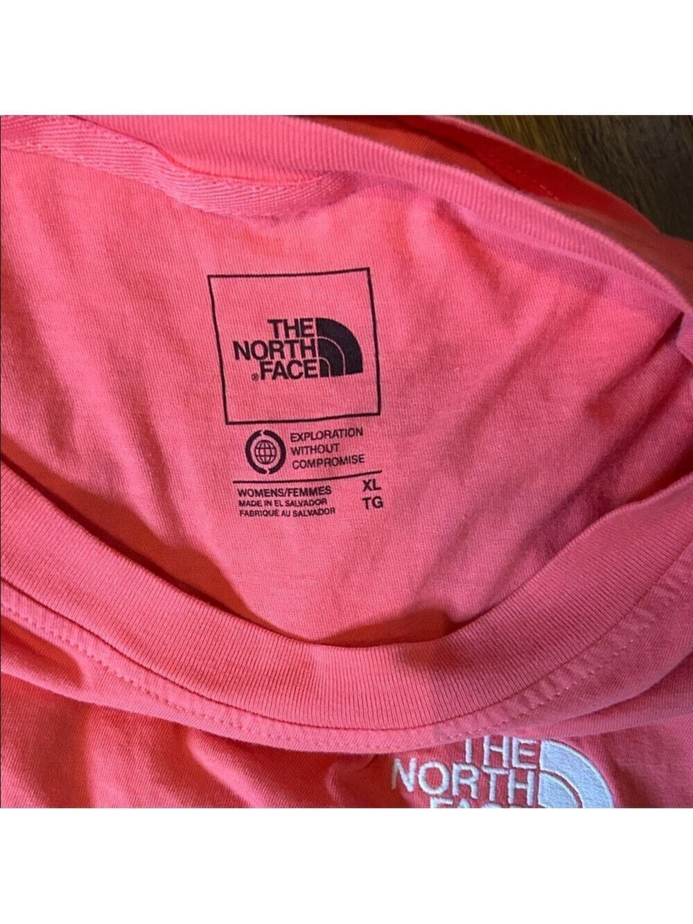 The North Face Women’s Coral Pink Activewear Tee Size Small - Picture 3 of 4